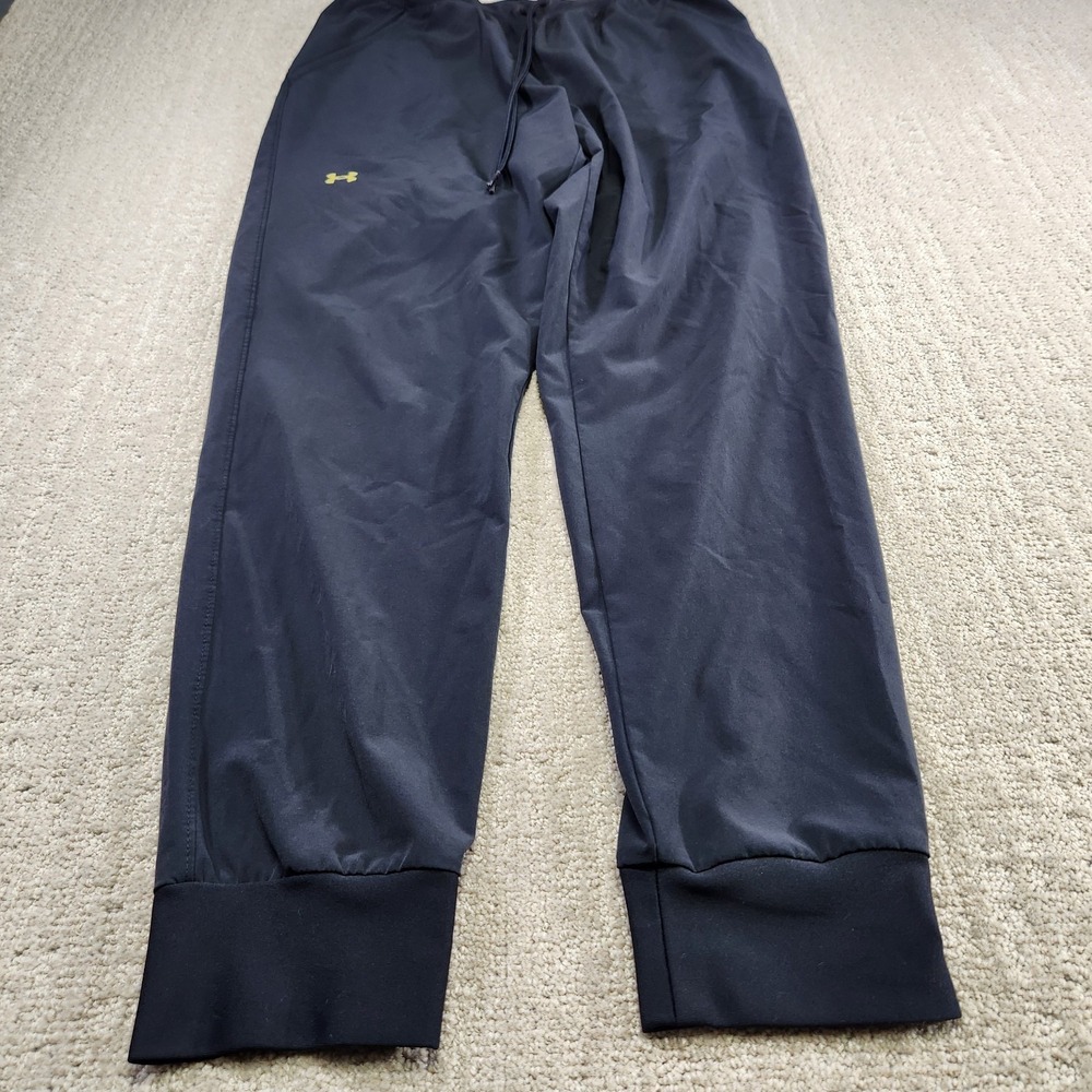 Under Armour Pants Women Medium Sport Woven Joggers Black Stretch Training